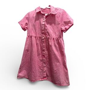 Pink Denim Button-Up Dress size S (oversized fit)